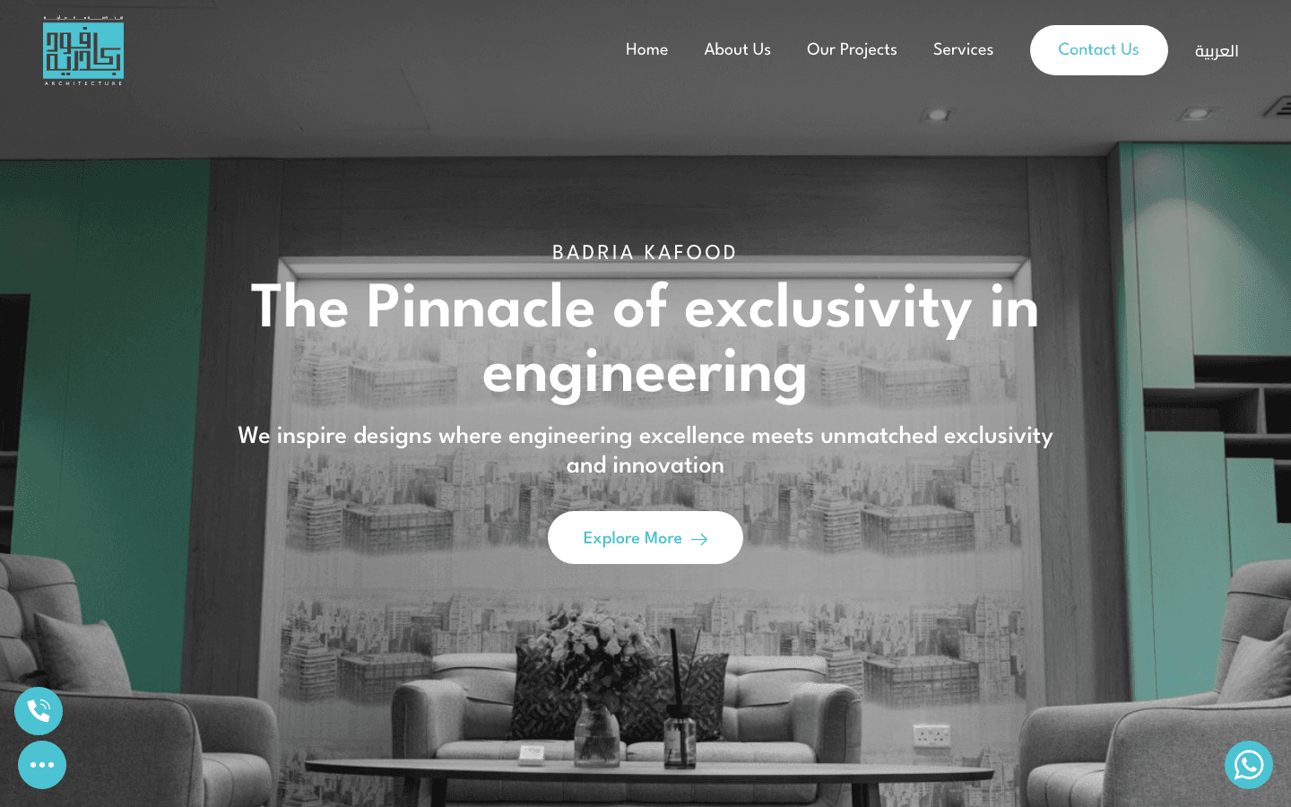 Badria Kafood website overview