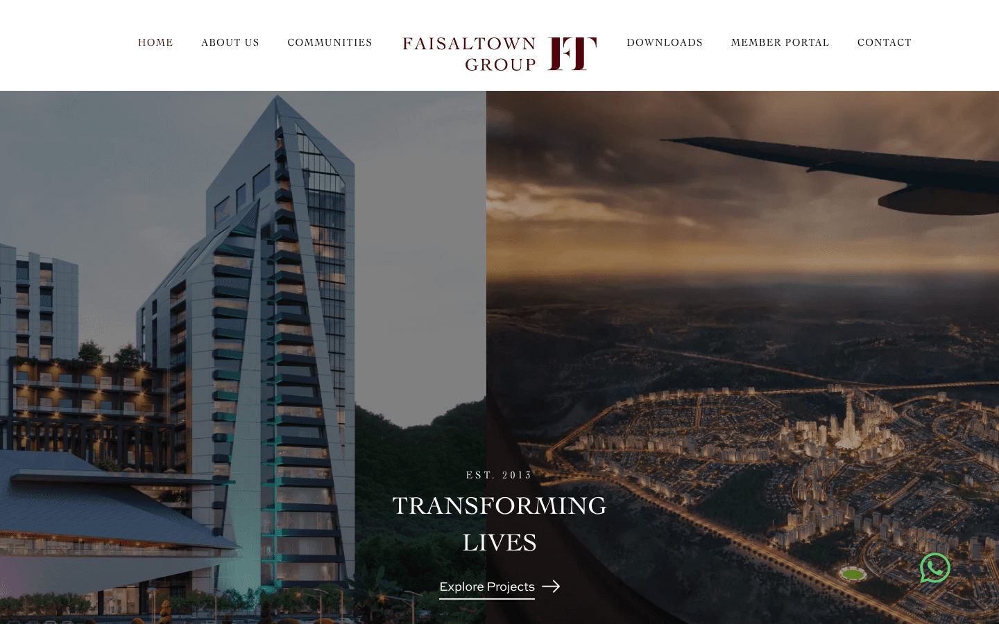 Faisal Town Group website overview