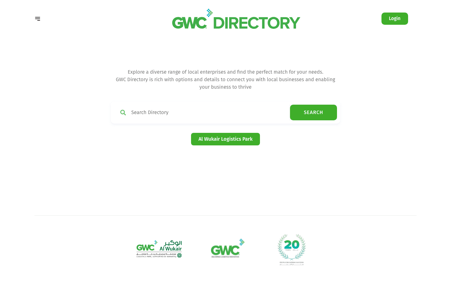 GWC Directory website overview
